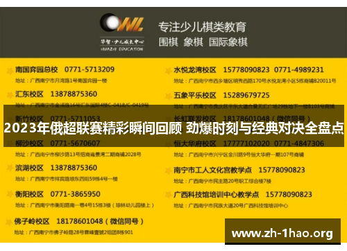 2023年俄超联赛精彩瞬间回顾 劲爆时刻与经典对决全盘点
