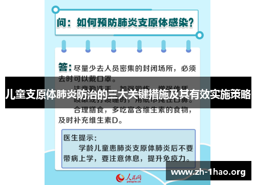 儿童支原体肺炎防治的三大关键措施及其有效实施策略