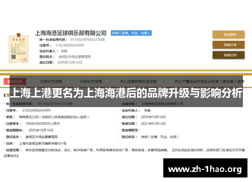 上海上港更名为上海海港后的品牌升级与影响分析